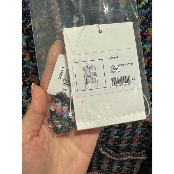 *AUTHENTIC* CHANEL - Multicolor Tweed Jacket, Size 42 - Picture 16 of 16